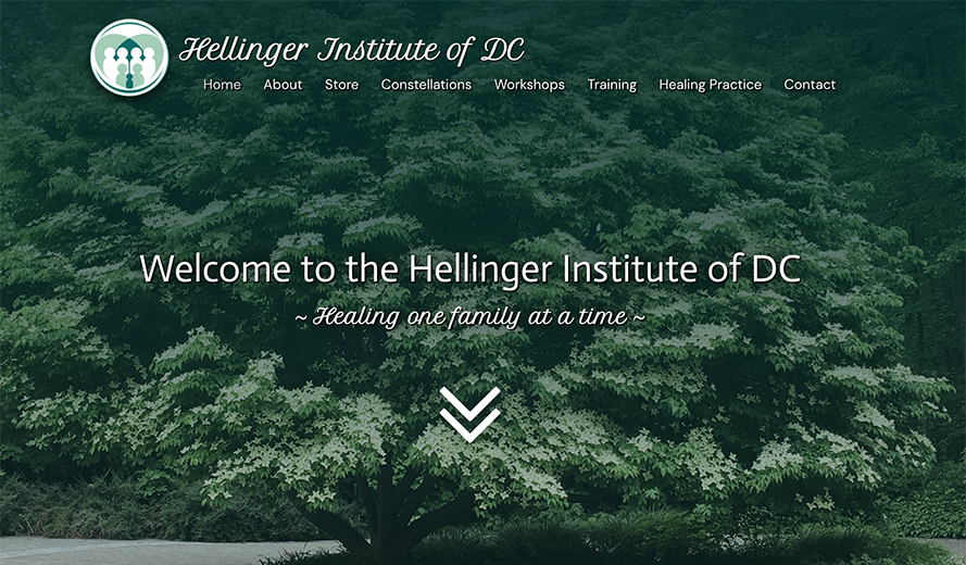 Screenshot of Hellinger Institute of DC home page