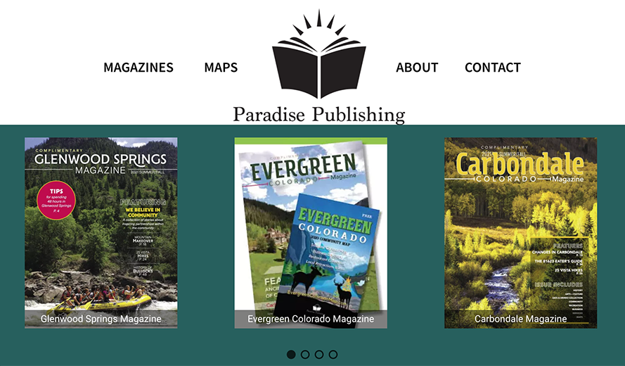 Paradise Publishing website screenshot